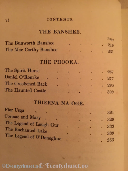 Thomas Crofton Croker John Murray. 1825. Fairy Legends Traditions South Of Ireland. Eventyrbok