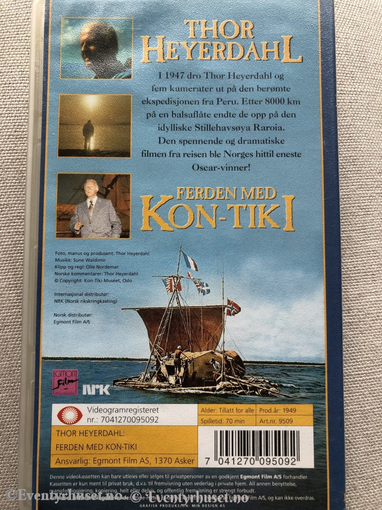Thor Heyerdahl. Ferden Med Kon-Tiki. 1949. Vhs. Vhs