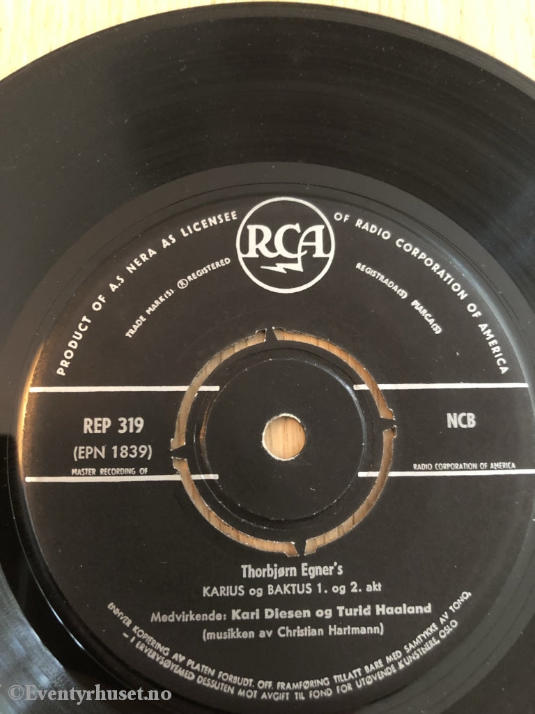 Thorbjørn Egner. 1970. Karius Og Baktus. Ep-Singel. Ep