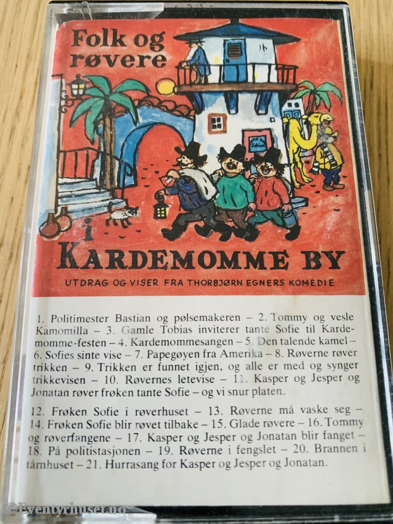 Thorbjørn Egner. 1977 1984. Folk Og Røvere I Kardemomme By. Kassett. Kassettbok