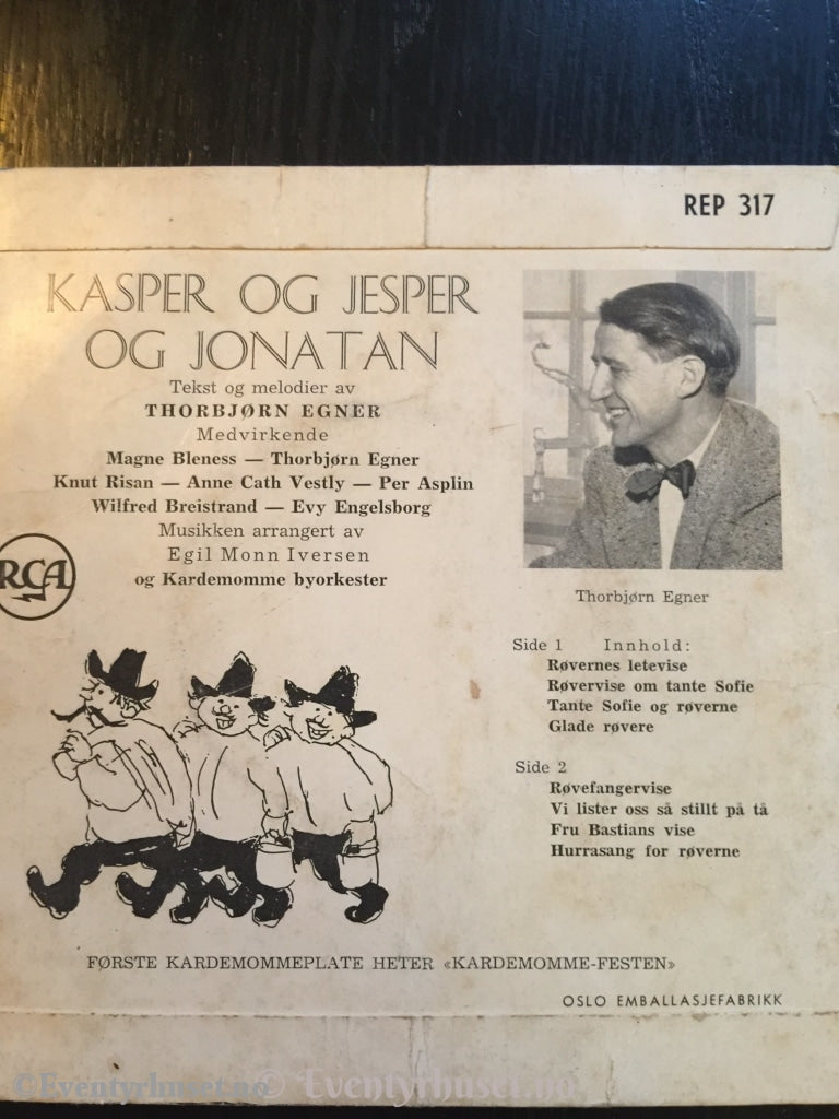 Thorbjørn Egner. Kasper Og Jesper Jonathan. Ep. Ep