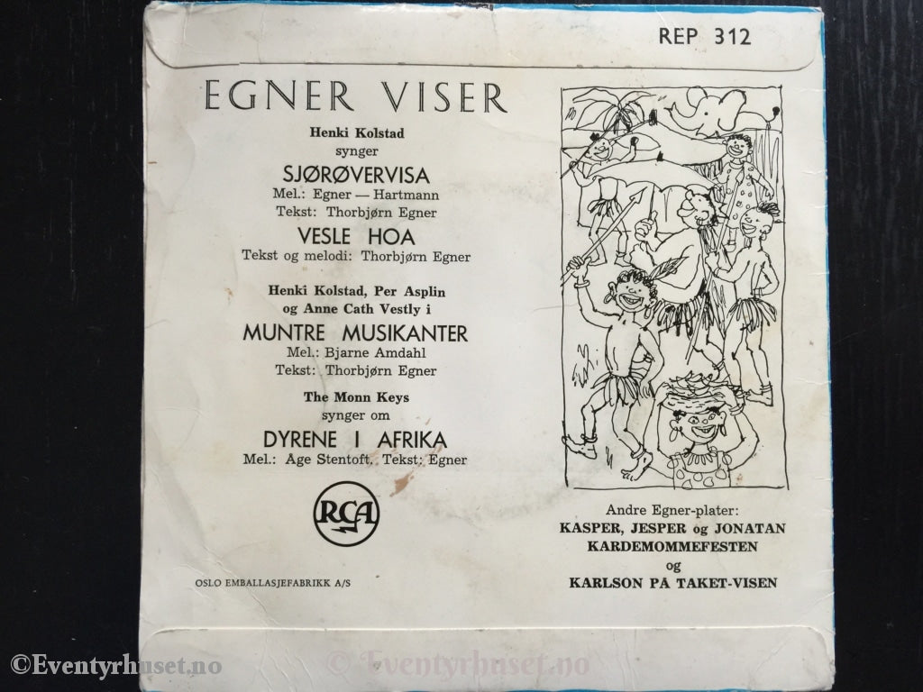 Thorbjørn Egner. Egner-Viser. Ep. Ep