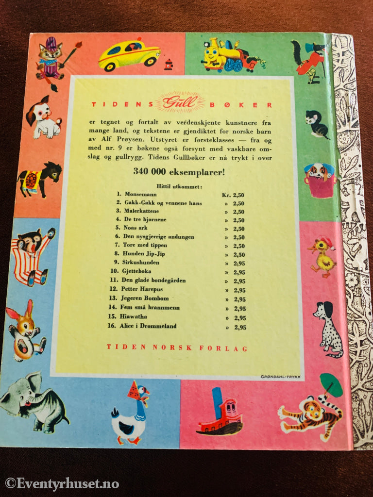 Walt Disney. Alice i Drømmeland. 1950-tallet. Barnebok.