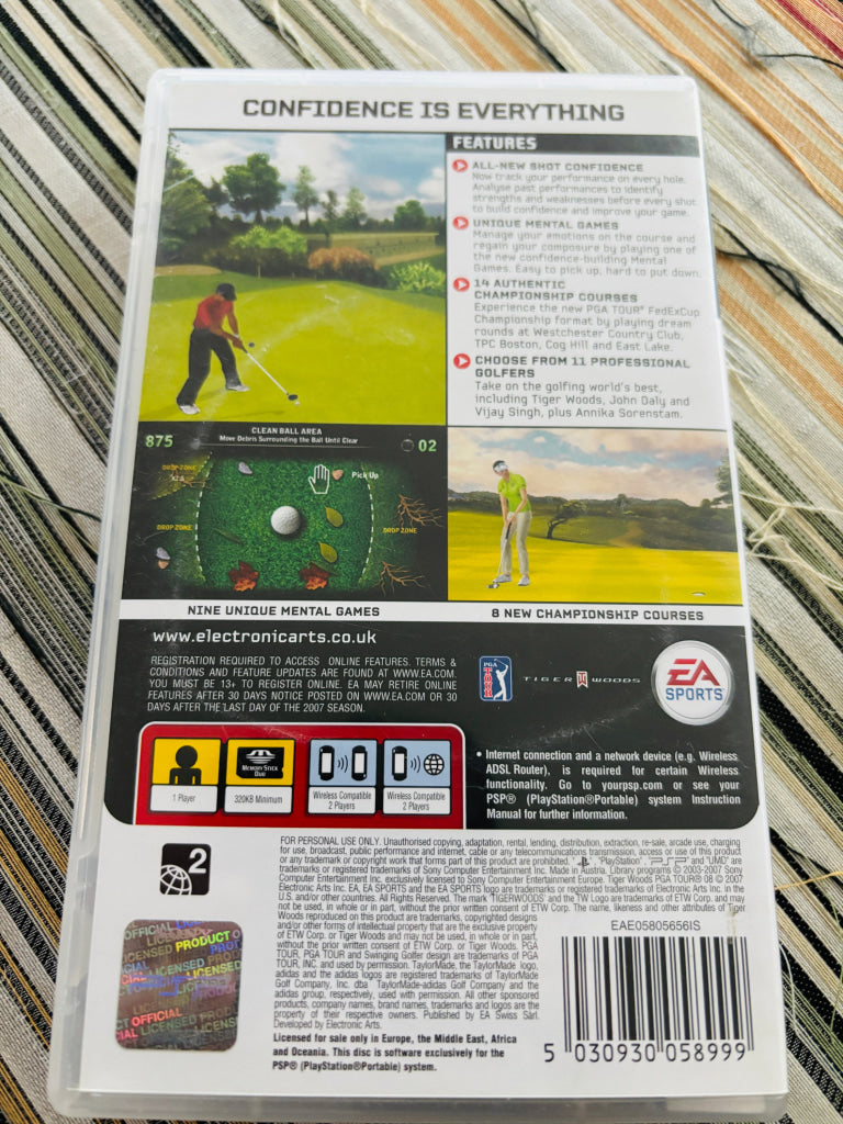 Tiger Woods PGA Tour 08. PSP.
