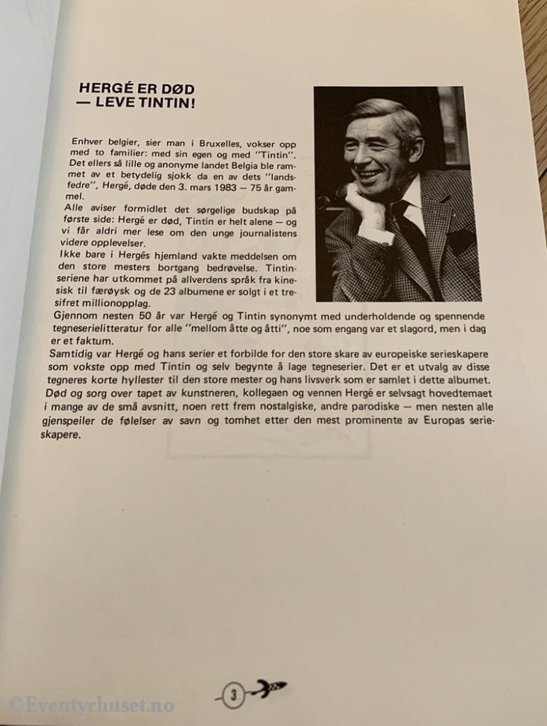 Til Minne Om Herge - Leve Tintin. Tegneseriealbum