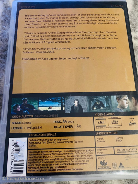Tilbake. 2003. Dvd. Dvd