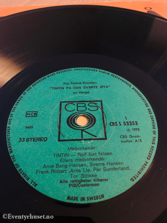 Tintin På Den Svarte Øya. 1973. Lp. Lp Plate