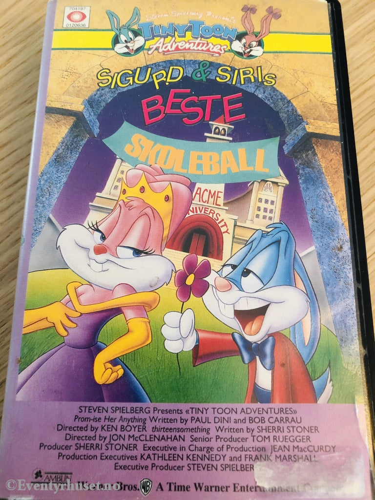 Tiny Toon Adventures. Sigurd Og Siris Beste. Skoleball. 1990. Vhs. Vhs
