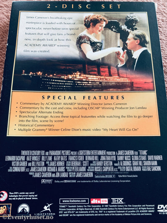 Titanic (1997). DVD slipcase.