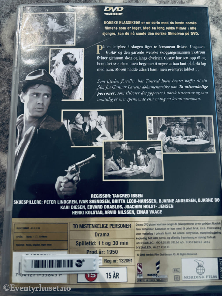 To mistenkelige personer (Norske Klassikere). DVD.