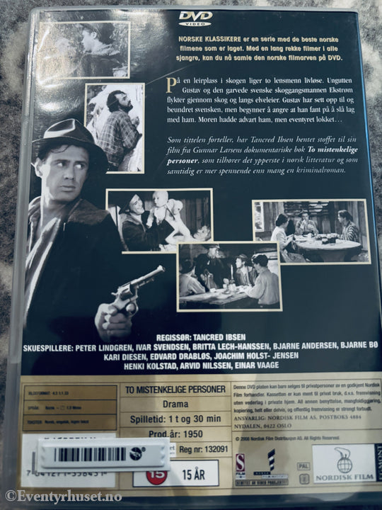 To mistenkelige personer (Norske Klassikere). DVD.