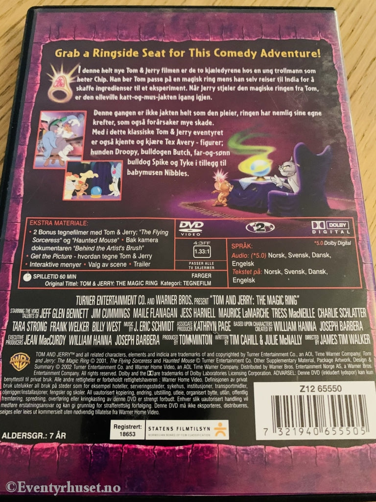 Tom & Jerry. Den Magiske Ringen. 2001. Dvd. Dvd