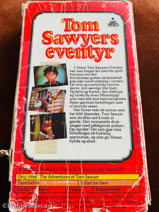 Tom Sawyers Eventyr. Vhs Slipcase.