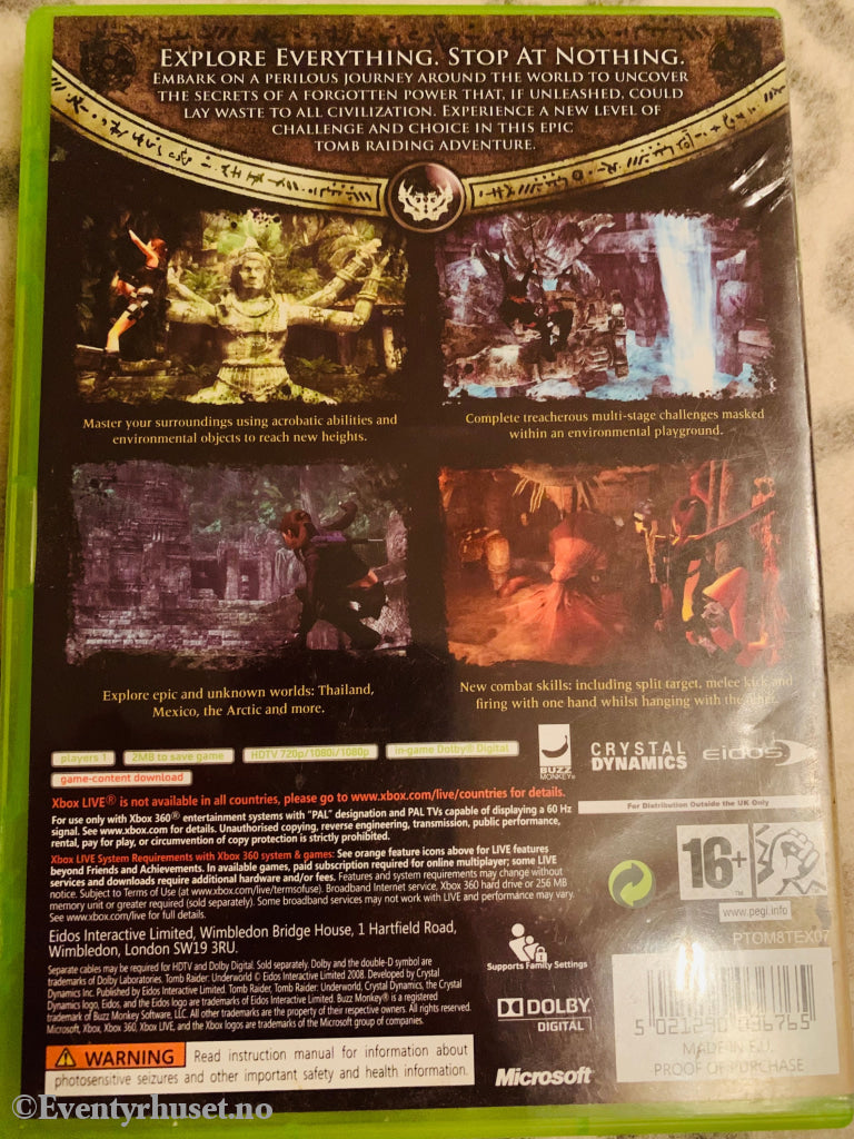 Tomb Raider Underworld. Xbox 360. 360