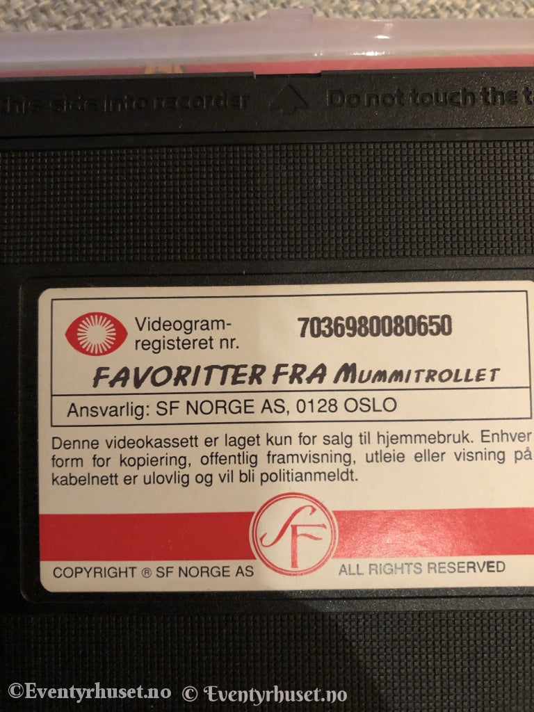 Tove Jansson. 13818. Favoritter Fra Mummitrollet. Vhs