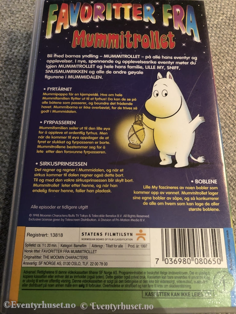 Tove Jansson. 13818. Favoritter Fra Mummitrollet. Vhs