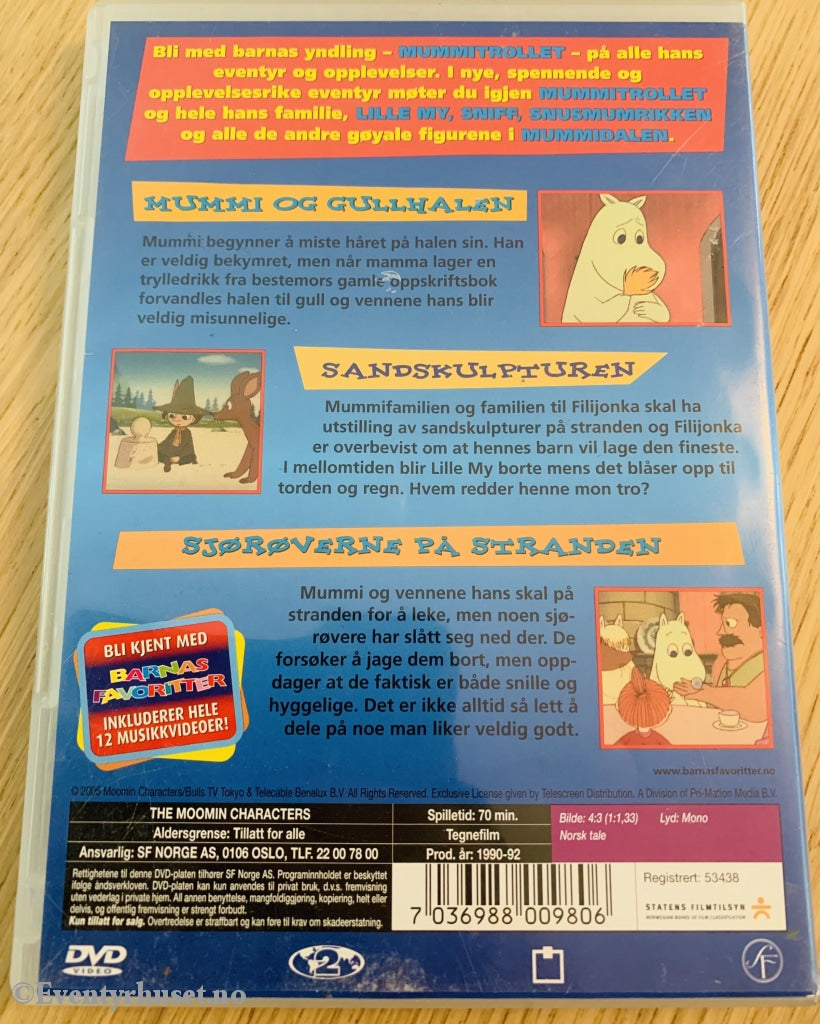 Tove Jansson. 1990-92. Mummitrollet - Sjørøverne På Stranden. Dvd. Dvd