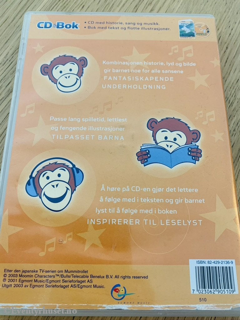 Tove Jansson. 2003. Mummitrollet Og Den Lille Dragen. Cd & Bok. Mangler Boken. Lydbok