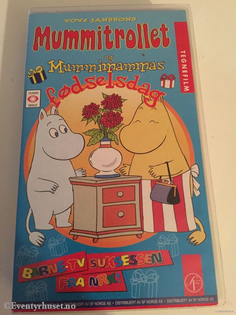 Tove Jansson. 8002. Mummitrollet Og Mummimammas Fødselsdag. Vhs
