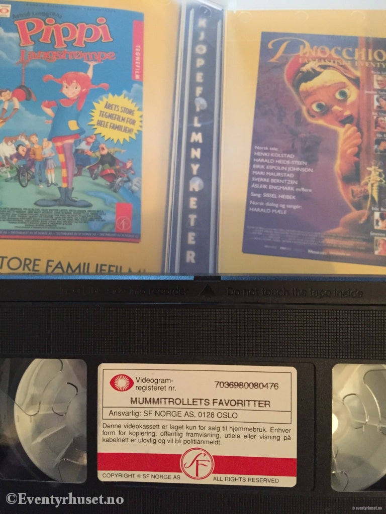 Tove Jansson. 8047. Mummitrollets Favoritter. Vhs