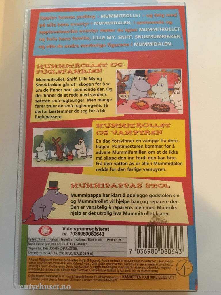 Tove Jansson. 8064. Mummitrollet Og Fuglefamilien. Vhs