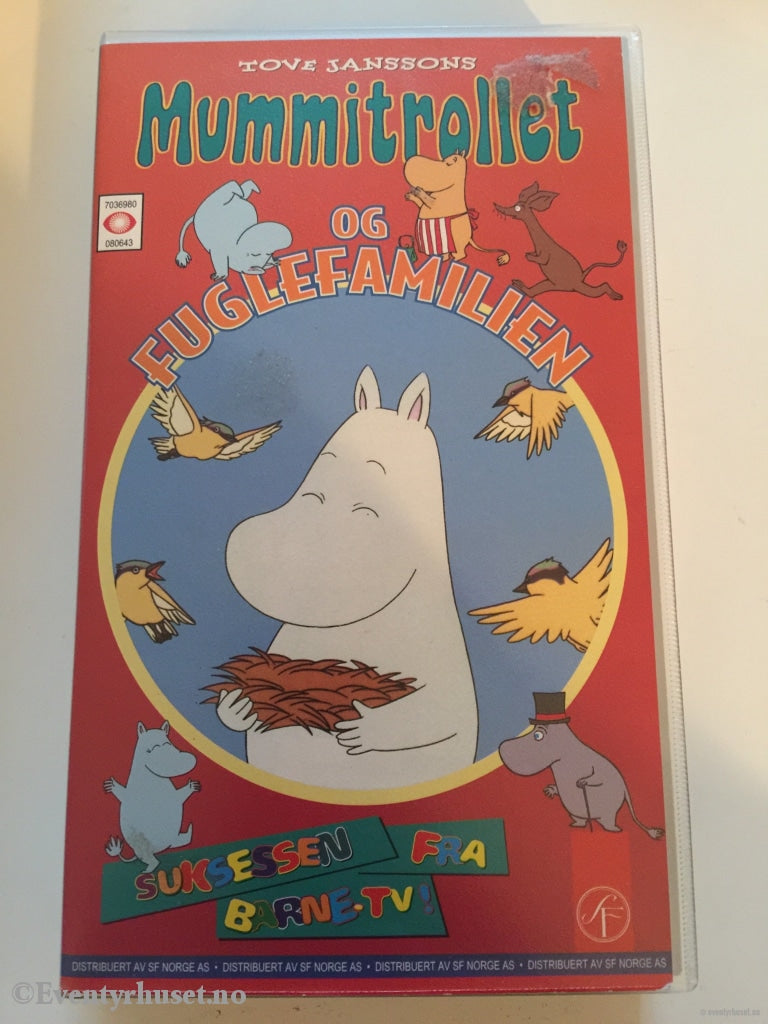 Tove Jansson. 8064. Mummitrollet Og Fuglefamilien. Vhs