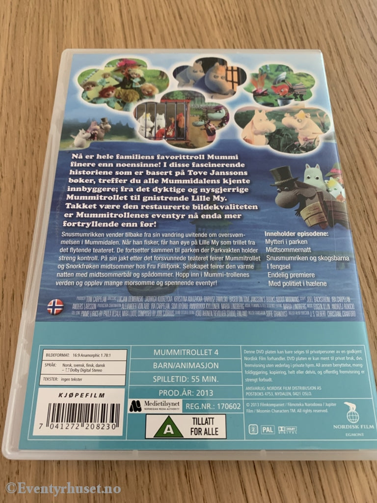 Tove Jansson. Mummitrollet 4. Farlige Midtsommer. Dvd. Dvd