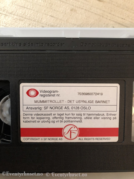 Mummitrollet - Det Usynlige Barnet. Vhs. Vhs