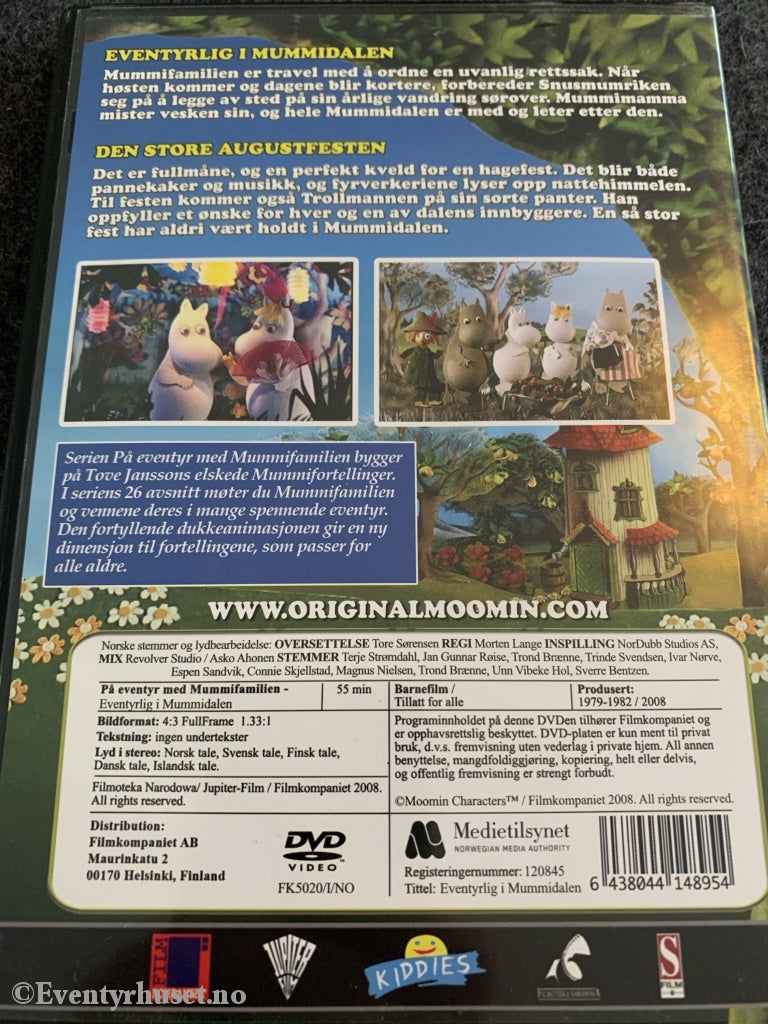 Tove Jansson. På Eventyr Med Mummifamilien - Eventyrlig I Mummidalen. Dvd. Dvd