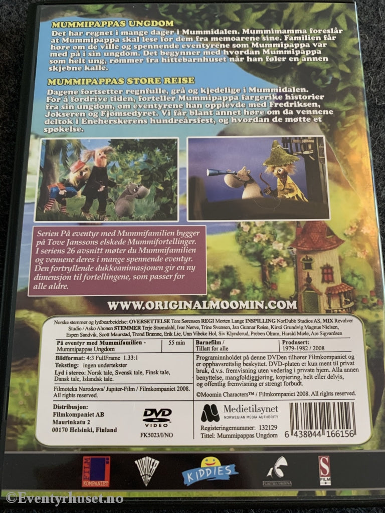 Tove Jansson. På Eventyr Med Mummifamilien - Mummipappas Ungdom. Dvd. Dvd