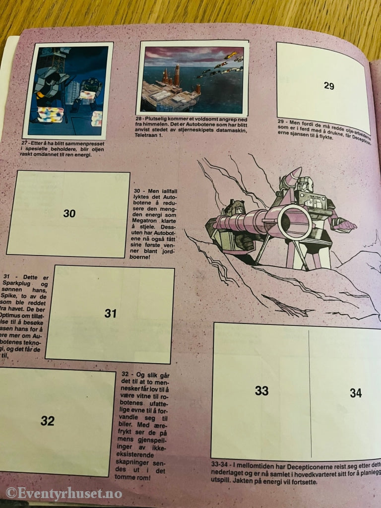 Transformers Klistremerkealbum. Klistremerkealbum