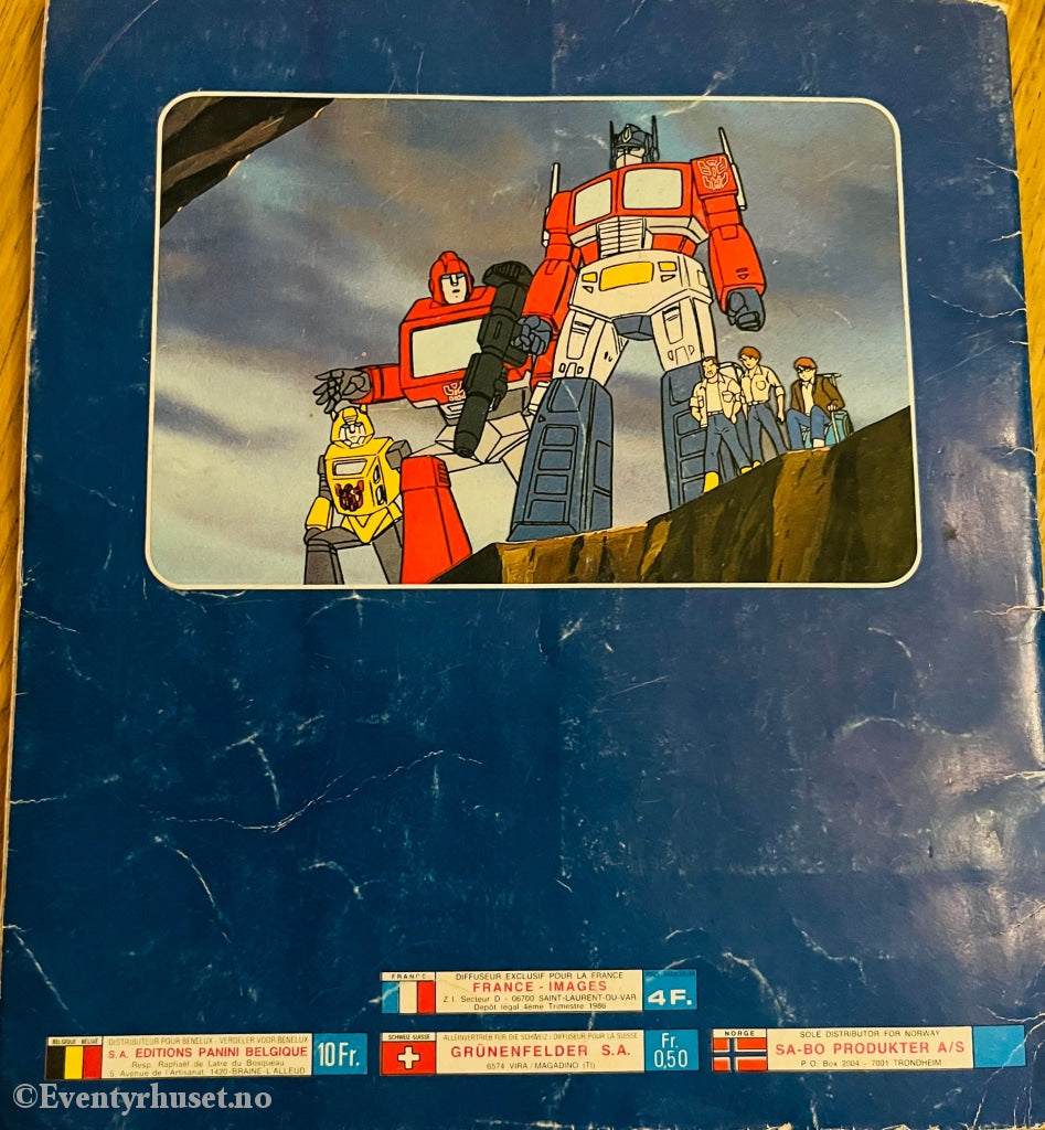 Transformers Klistremerkealbum. Klistremerkealbum