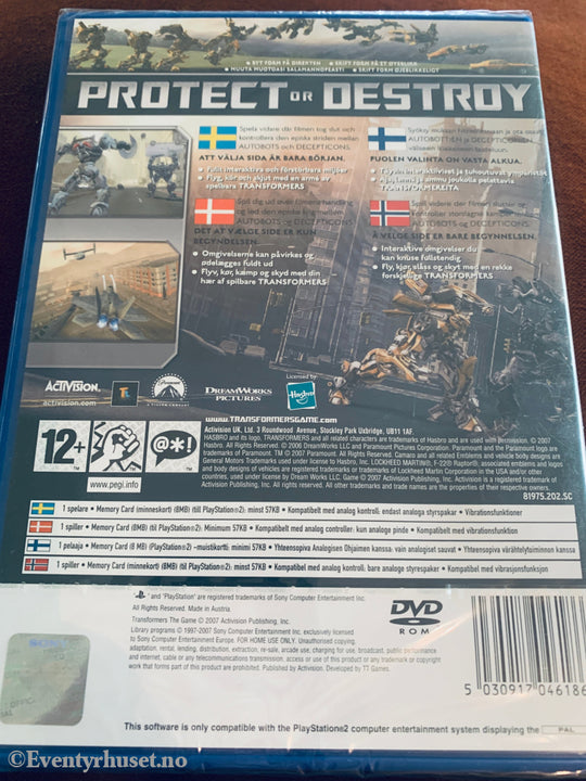 Transformers: The Game . PS2. Ny i plast!
