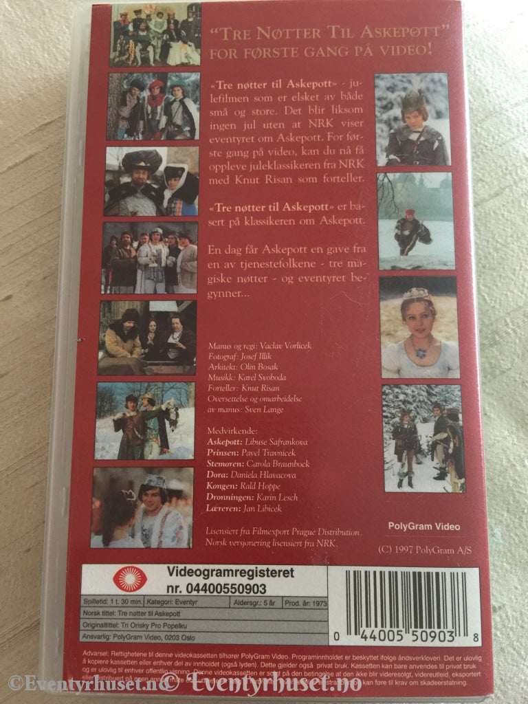 Tre Nøtter Til Askepott. 1973. Vhs. Vhs