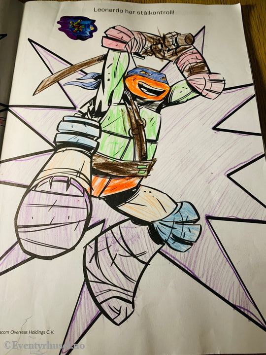 Turtles - Kloakkgjengen. Klistremerkealbum/Aktivitetshefte. Brukt. Klistremerkealbum