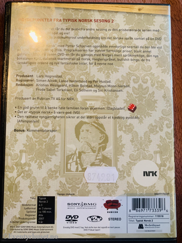 Typisk norsk (NRK). Sesong 2. DVD. DVD