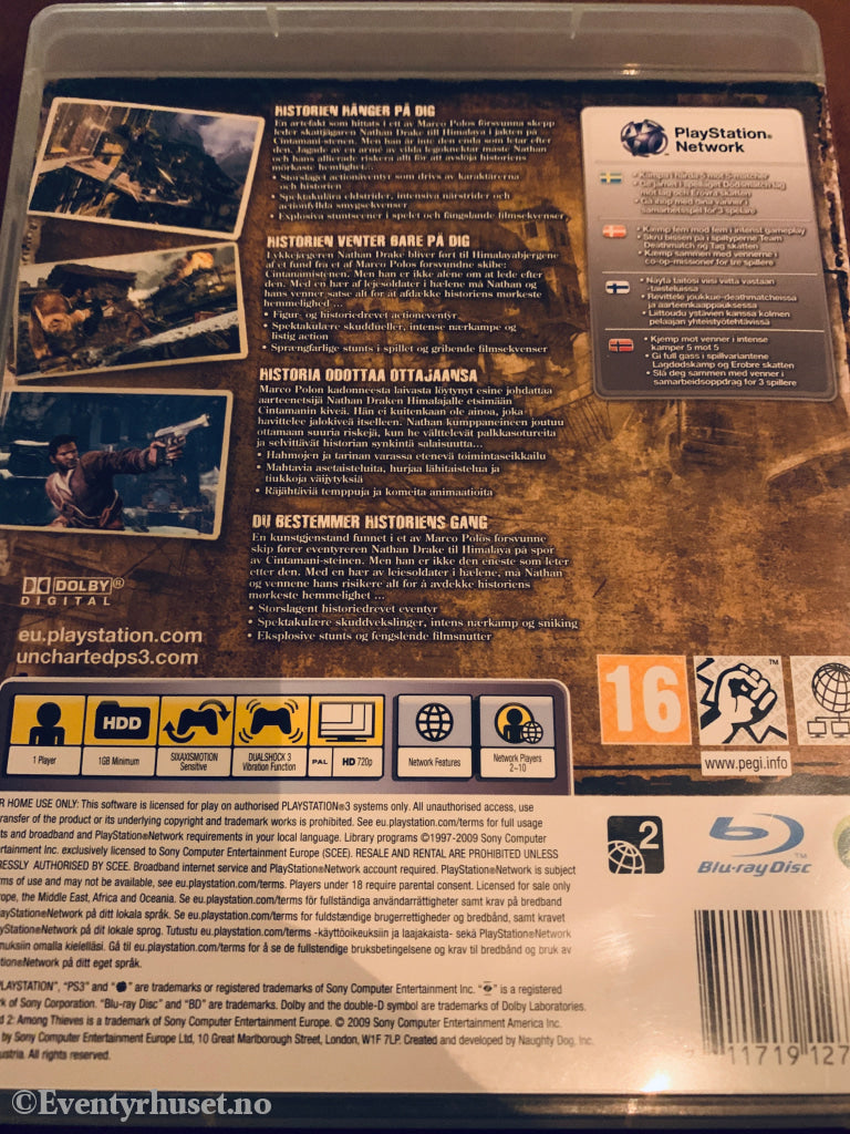 Uncharted 2: Among Thieves. PS3.