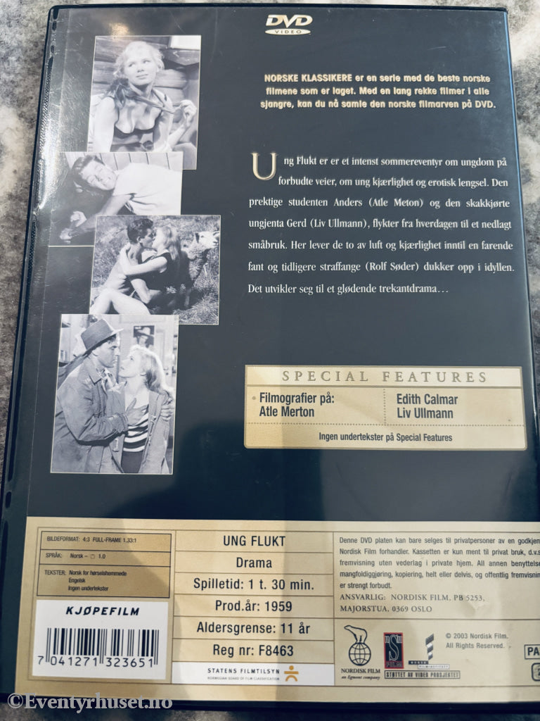 Ung flukt (Norske Klassikere). DVD.