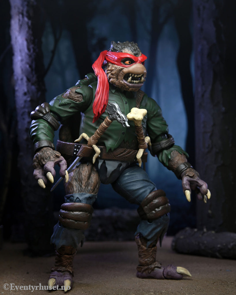 Universal Monsters x Teenage Mutant Ninja Turtles Action Figure Ultimate Raphael as The Wolfman 18 cm. Mint In Sealed