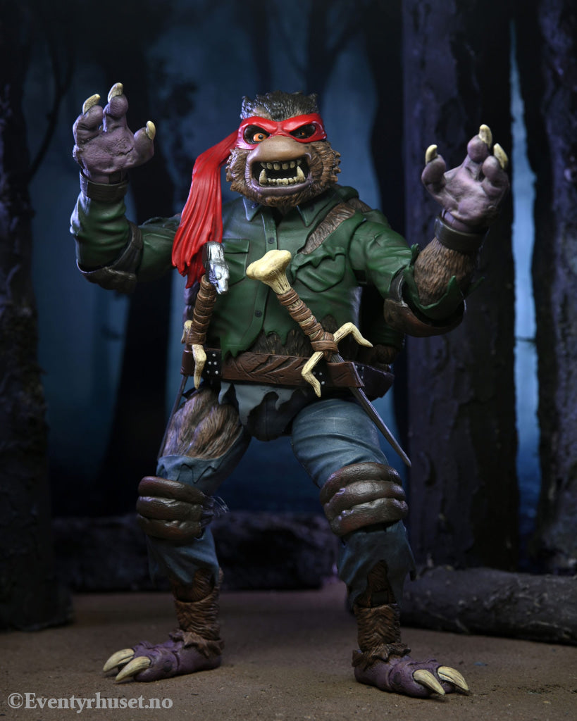 Universal Monsters x Teenage Mutant Ninja Turtles Action Figure Ultimate Raphael as The Wolfman 18 cm. Mint In Sealed
