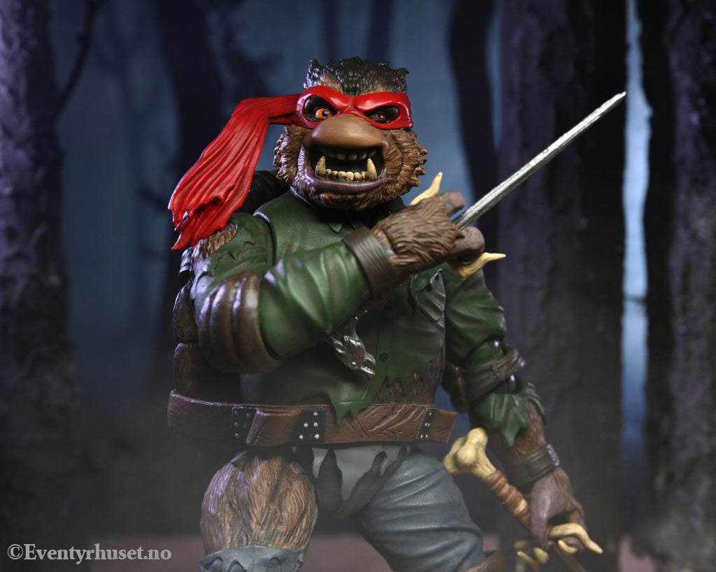Universal Monsters x Teenage Mutant Ninja Turtles Action Figure Ultimate Raphael as The Wolfman 18 cm. Mint In Sealed