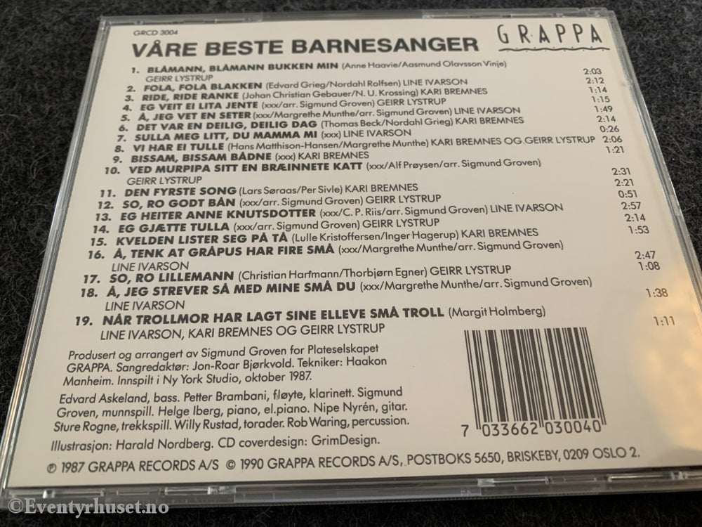 Våre Beste Barnesanger. 1987. Cd. Cd