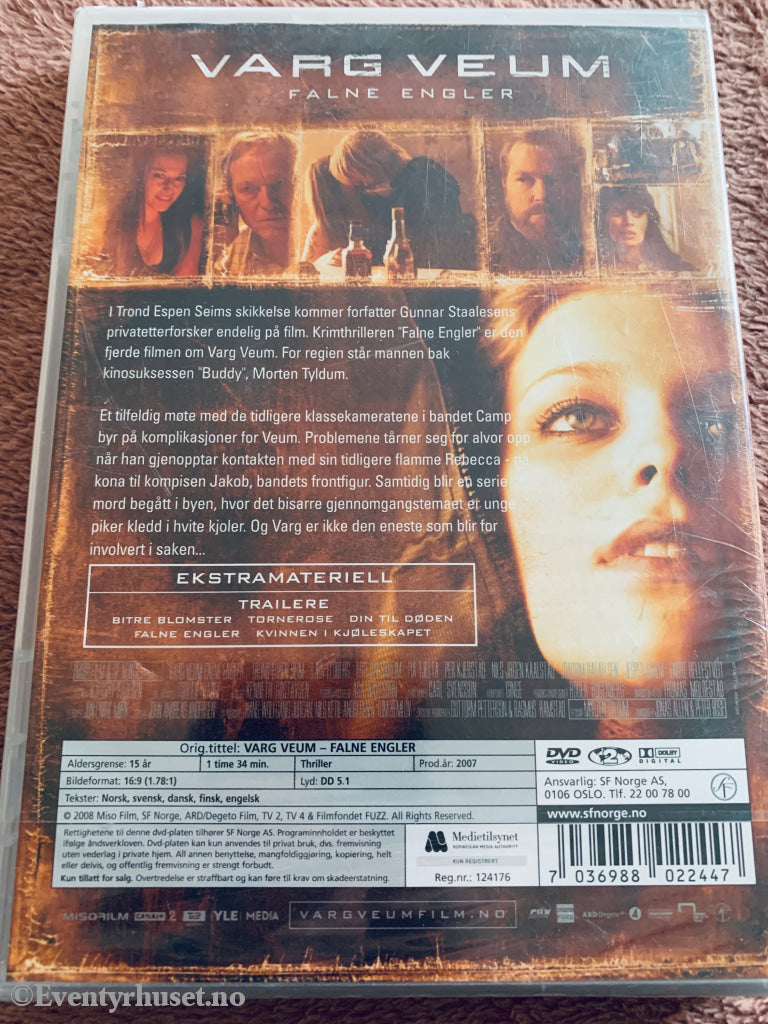 Varg Veum: Falne Engler (2008). DVD. Ny i plast!