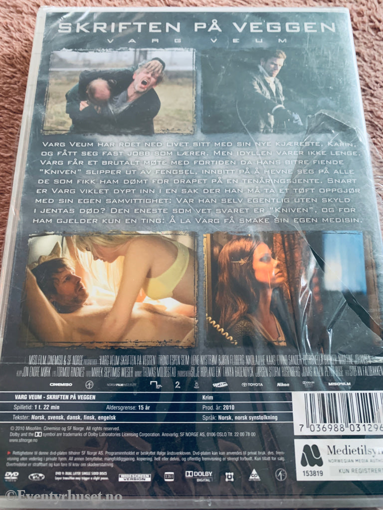 Varg Veum: Skriften på veggen (2010). DVD. Ny i plast!