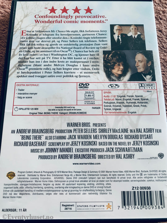 Velkommen Mr. Chance (1979). DVD.