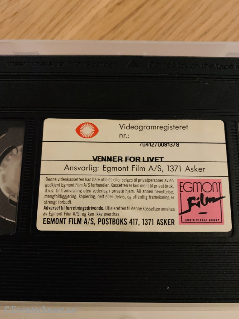 Venner For Livet. 1992. Vhs Fra Utleie.
