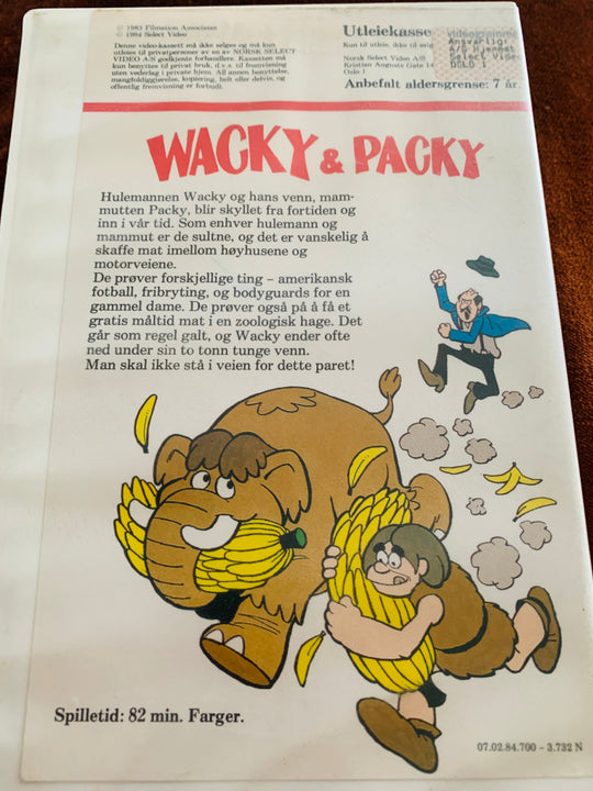 Wacky & Packy. 1983/84. VHS. VHS Big Box
