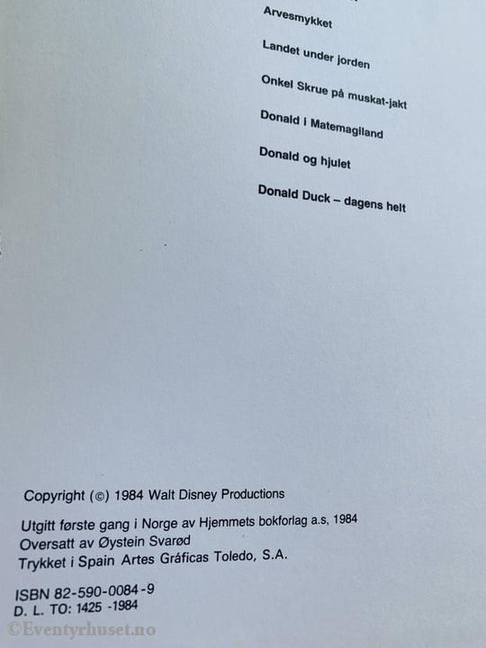 Walt Disney. 1984. Donald Den Store. Kjempebøkene (Jeg Bøkene).