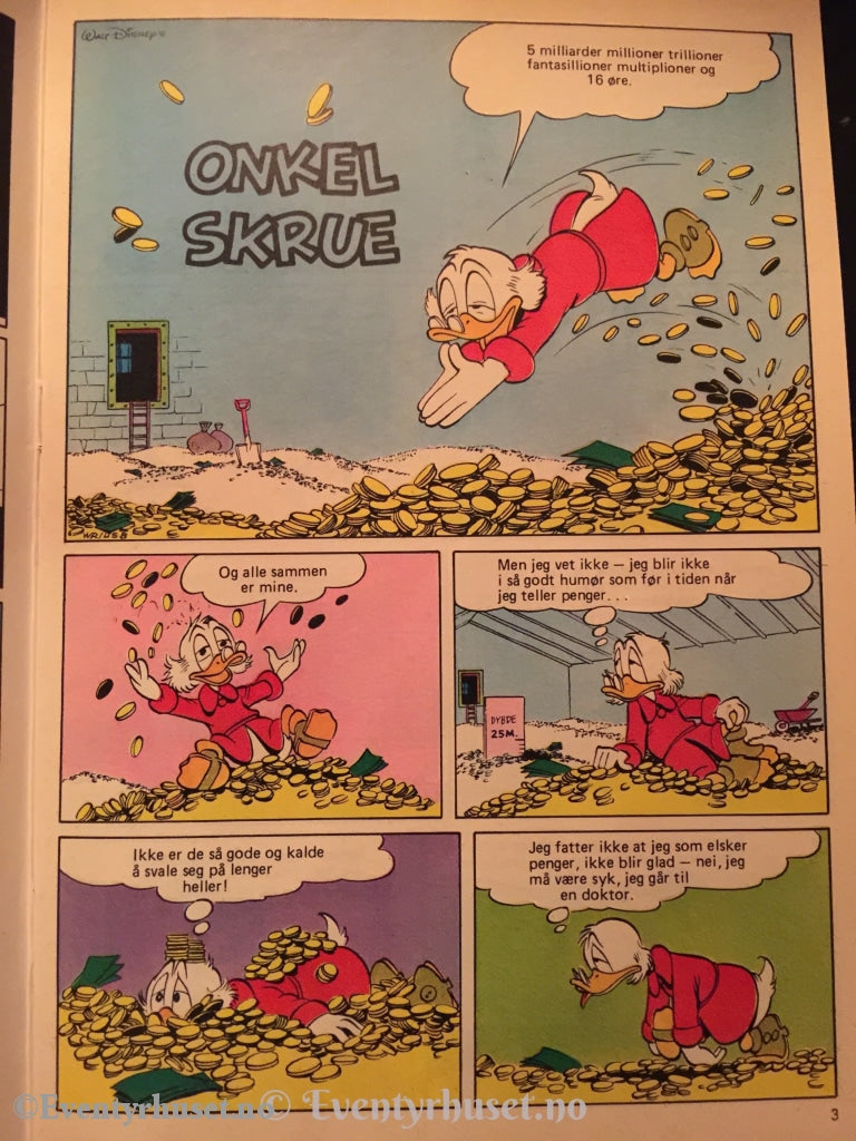 Walt Disney Klassikere. 1979. Onkel Skrue Og Den Gale Professoren. Vf. Tegneserieblad