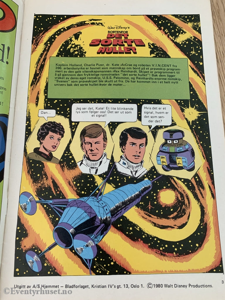 Walt Disney´s Godbiter. 1980. Det Sorte Hullet. Tegneserieblad